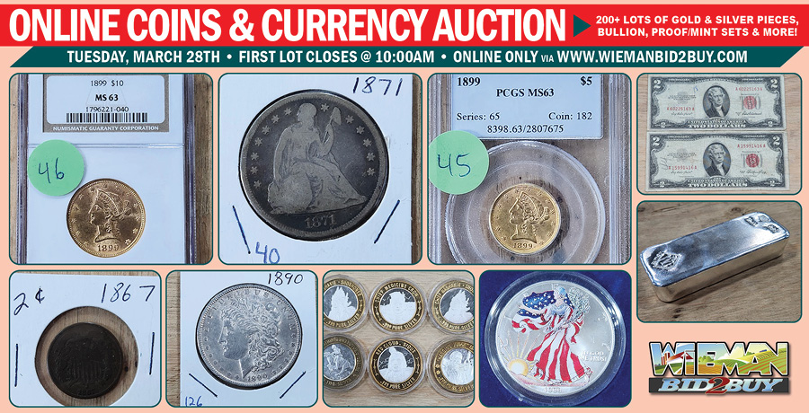 Coins Currency March 23 Auction